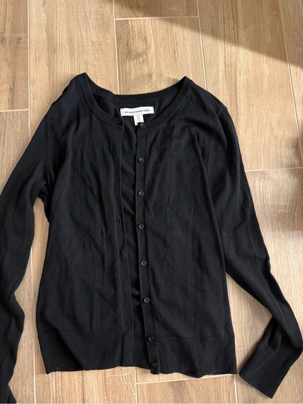 Black Lightweight Button-Front Women's Cardigan